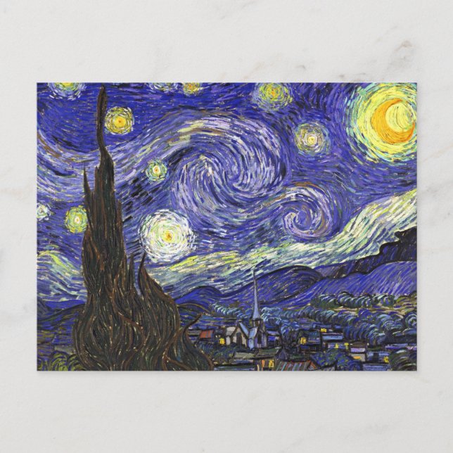 Cartão Postal Van Gogh Starry Night (Frente)