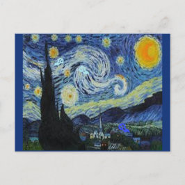 Cartão Postal Van Gogh - Starry Night - Art Parody,