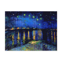 Van Gogh Starry Night Rhone (F474) Belas Artes