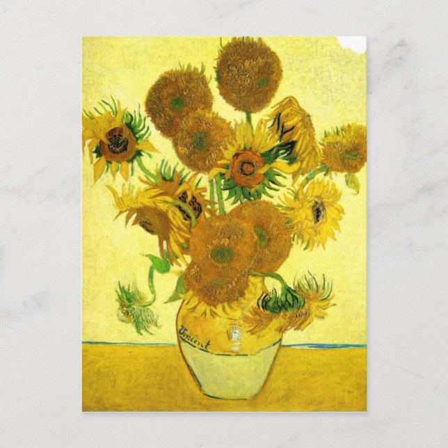 Cartão Postal Van Gogh Sunflower (Frente)