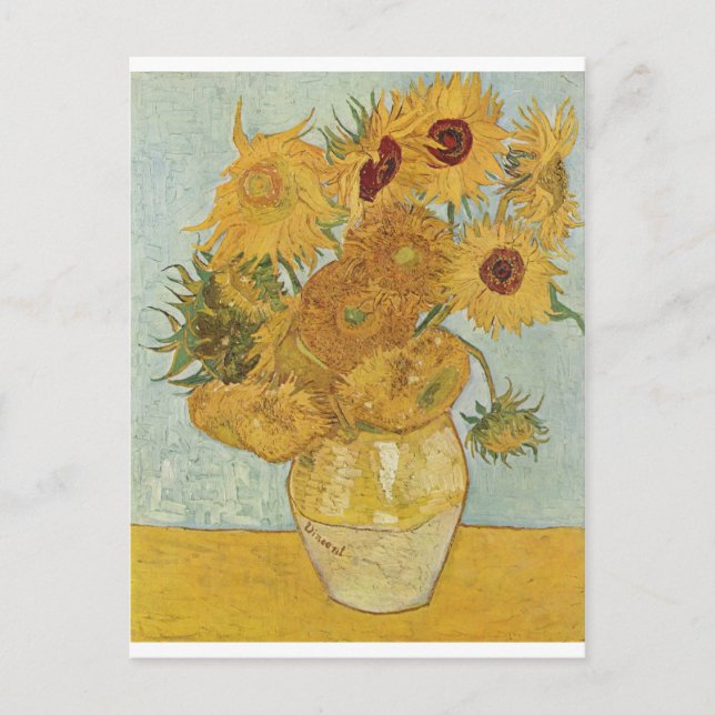 Cartão Postal Van Gogh Sunflower (Frente)