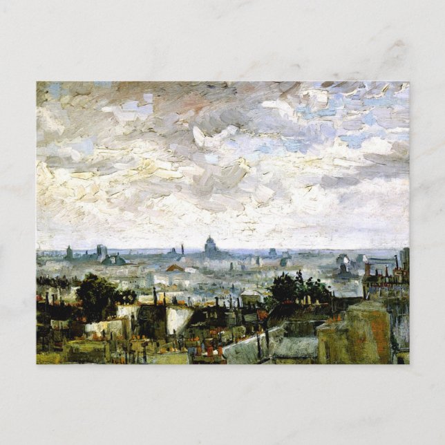 Cartão Postal Van Gogh - Telhados de Paris (Frente)