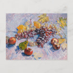 Cartão Postal Van Gogh - Uvas, Limões, Peras e Maçãs<br><div class="desc">Uvas,  limões,  peras e maçãs,  ainda pintura viva de Vincent van Gogh,  1887.</div>