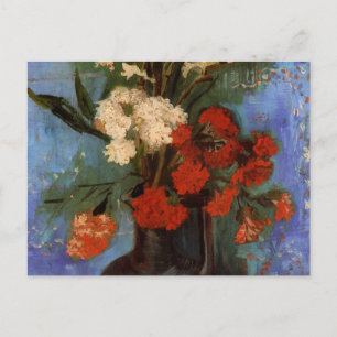 Cartão Postal Van Gogh Vase com Cravos e Outras Flores