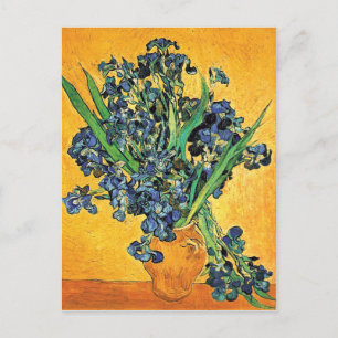 Cartão Postal Van Gogh - Vase com fundo amarelo irlandês