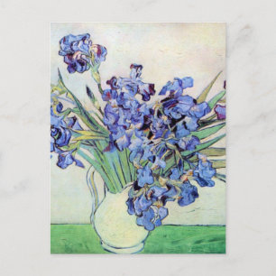 Cartão Postal Van Gogh Vase com irlandeses, Vintage Floral Fine 