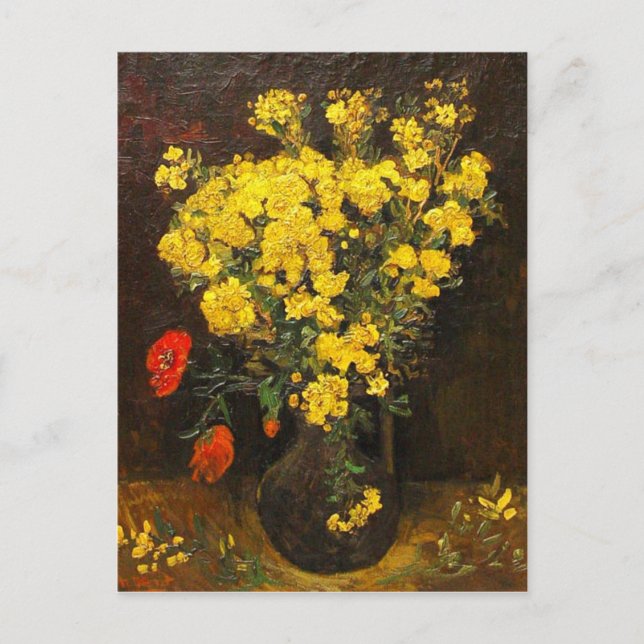 Cartão Postal Van Gogh - Vase com Lynchnis, 1886 (Frente)