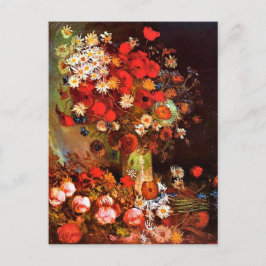 Cartão Postal Van Gogh - Vase com papagaios, Cornflower, Peonies