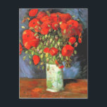 Cartão Postal Van Gogh Vase Red Poppps Floral<br><div class="desc">Esta é a pintura a óleo "Vase with Red Poppies" feita em 1886 pelo artista poste-impressionista holandês Vincent Willem van Gogh (1853-1890). É a nossa Série de Belas Artes nº 247.</div>