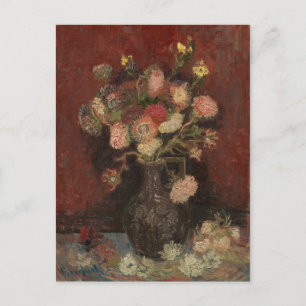 Cartão Postal Van Gogh - Vaso com ásteres chineses e gladíolos