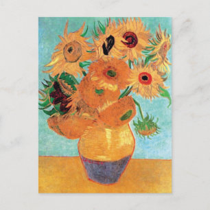 Cartão Postal Van Gogh - Vaso De Vida Estável Com Doze Girassó