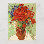 Cartão Postal Van Gogh Vintage Floral Still Life Daisies Poppies<br><div class="desc">Esta é a pintura a óleo "Ainda com a Vida com as Visitas e os Poppies" feita em 1890 pelo artista poste-impressionista holandês Vincent Willem van Gogh (1853-1890). É a nossa Série de Belas Artes nº 246.</div>