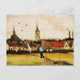 Cartão Postal Van Gogh - Vista da Haia com a Nova Igreja,