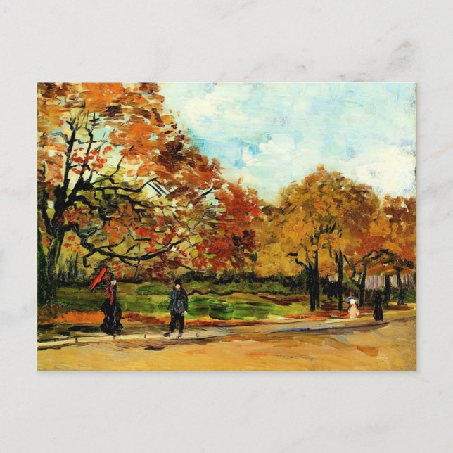 Cartão Postal Van Gogh - Vista de um Parque em Paris  (Frente)