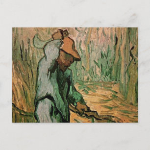 Cartão Postal Van Gogh, Woodcutter, Impressionismo Vintage Arte