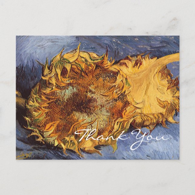 Cartão Postal Van Gogh's 2 Cut Sunflower (Frente)
