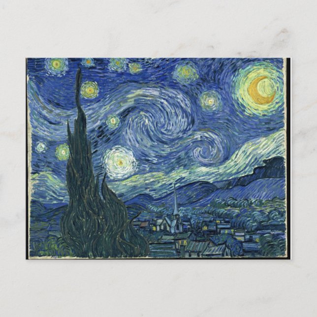 Cartão Postal Van Gogh's Starry Night Postcard (Frente)