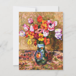 Cartão Postal Van Ryszard - Tulips e Nasturtius