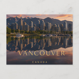 Cartão Postal Vancouver Canadá Reflexo da Água da Montanha