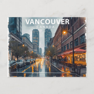 Cartão Postal Vancouver Canadá Viagens Arte Vintage