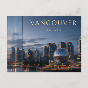 Cartão Postal Vancouver Canadá Vidro Reflexos na Orla