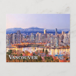 Cartão Postal Vancouver Skyline, British Columbia, Canadá