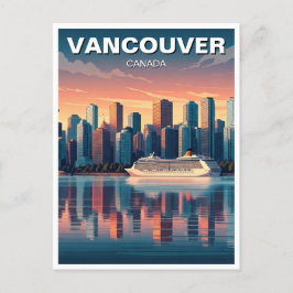 Cartão Postal Vancouver Skyline Canada Viagem