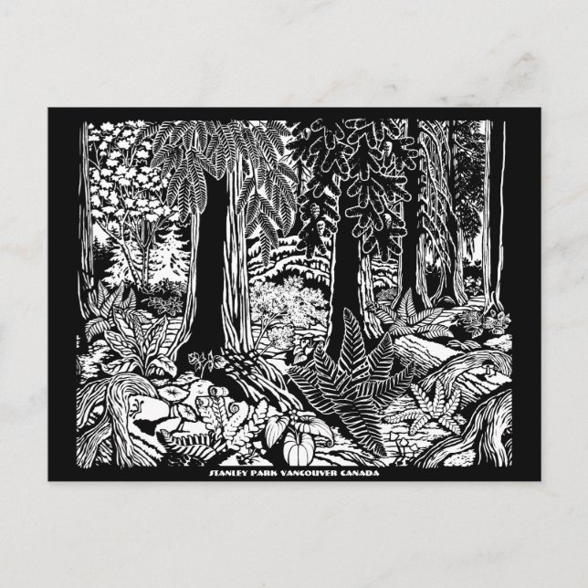 Cartão postal Vancouver Totem Cartões de Polos (Frente)