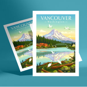 Cartão Postal Vancouver Washington Antigo