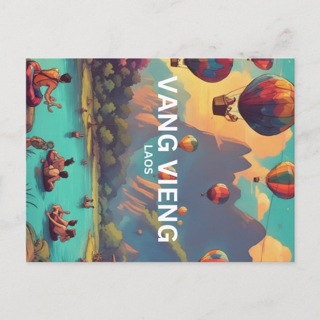 Cartão postal Vang Vieng (Frente)