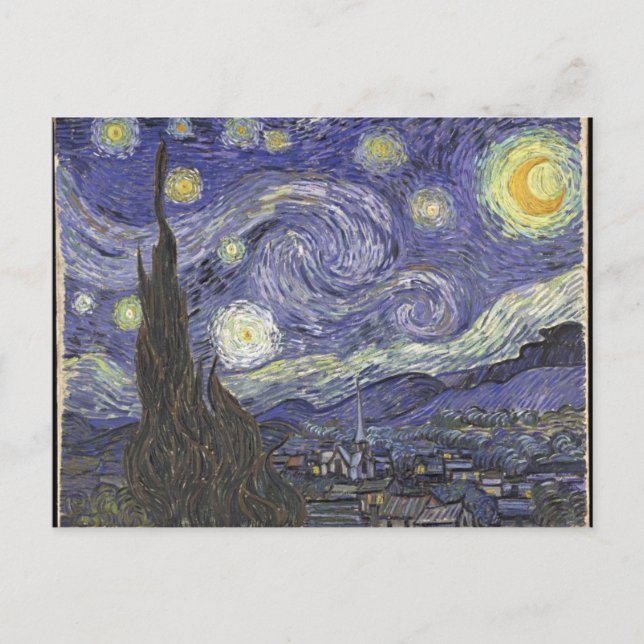 Cartão Postal vangogh starry night (Frente)