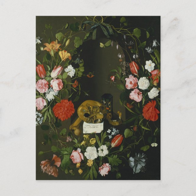 Cartão Postal Vanitas ainda vive com flores (Frente)