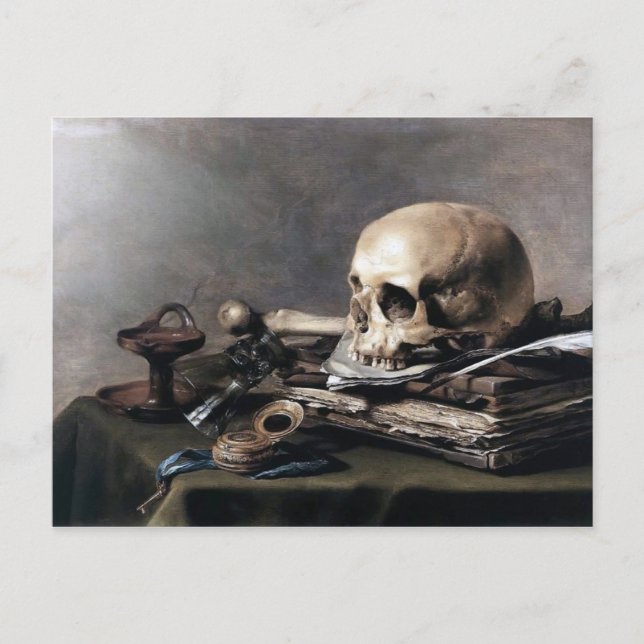 Cartão Postal Vanitas por Pieter Claesz (Frente)