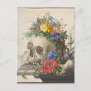 Cartão Postal Vanitas Still Life por Herman Henstenburgh