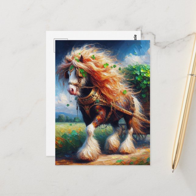 Cartão Postal Vanner cigano puxando uma carga de camarões (Frente/Verso In Situ)