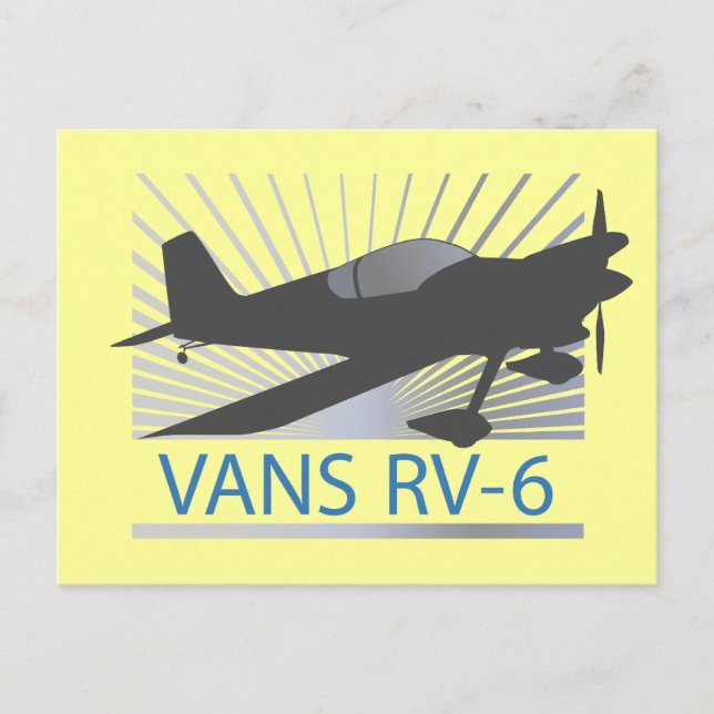 Cartão Postal Vans RV-6 (Frente)