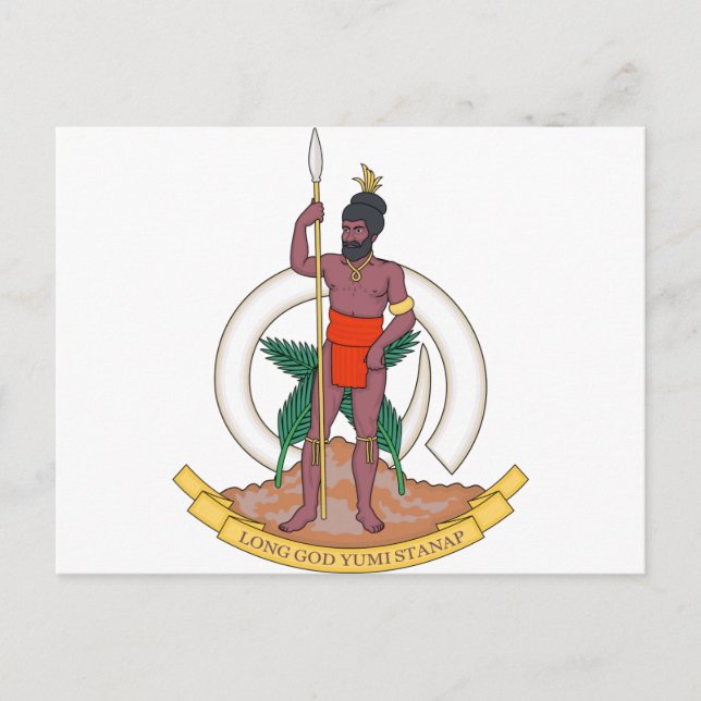 Cartão Postal Vanuatu Coat of Arms (Frente)