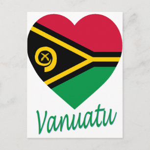 Cartão Postal Vanuatu Flag Heart