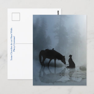 Cartão Postal Vaqueiro de Natal e Cavalo