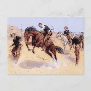 Cartão Postal Vaqueiros - Cavalo quebrador de vaqueiro
