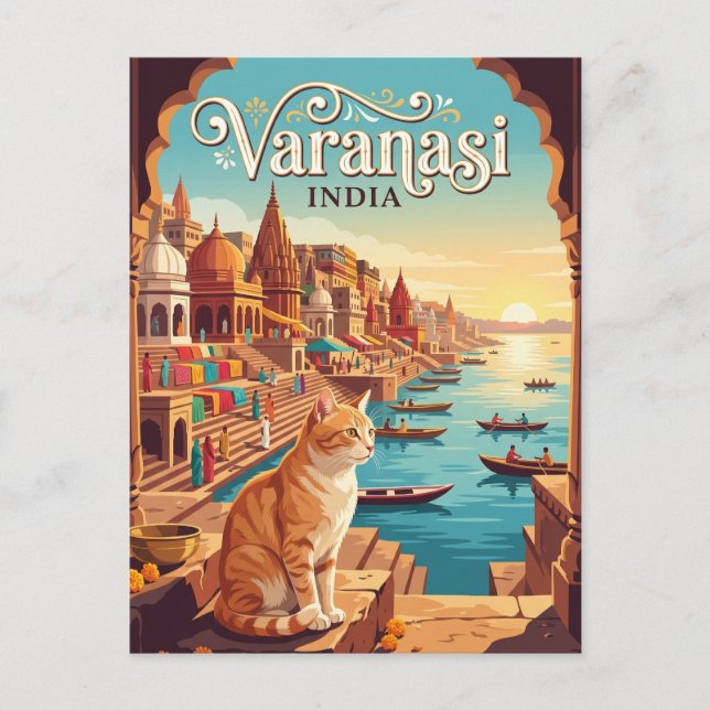 Cartão Postal Varanasi Índia (Frente)