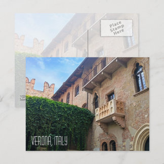 Cartão Postal Varanda de Julieta em Verona Itália Lembrança de V