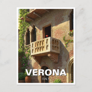 Cartão Postal Varanda de Verona Itália Viagem
