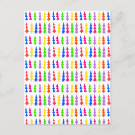 Cartão Postal Várias Cores das Árvores de Natal do meio século