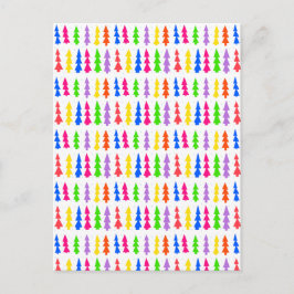 Cartão Postal Várias Cores das Árvores de Natal do meio século