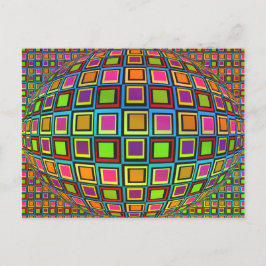 Cartão Postal Variedades Visuais Abstrato Modernas Formas Colori