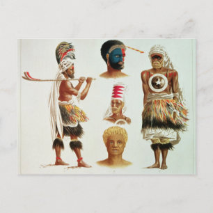 Cartão Postal Vários Figurinos Dançarinos Vestidos em Nakello,