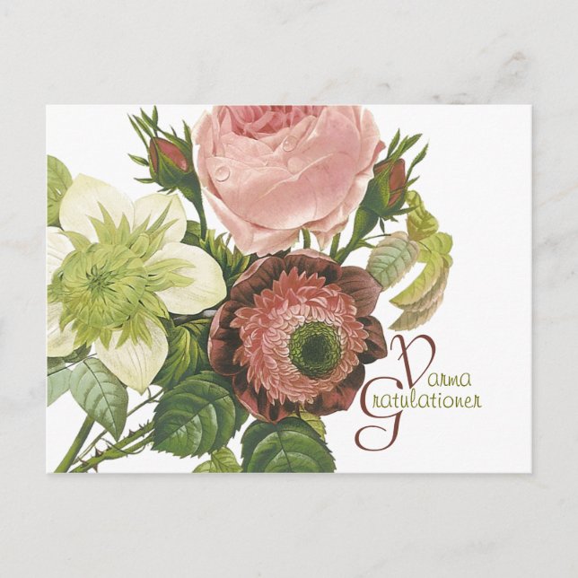 Cartão Postal Varma Gratulationer CC0138 (Frente)