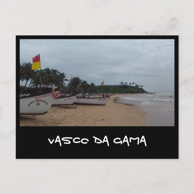 Cartão Postal Vasco da Gama, Goa (Índia) (Frente)