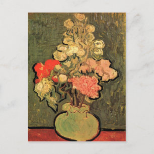 Cartão Postal Vase "Ainda viva" com Rosa Mallow, de van Gogh 189